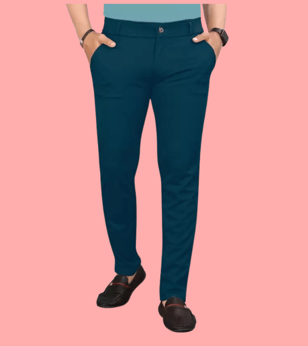    			ikigai Slim Flat Men's Trouser - Teal ( Pack of 1 )