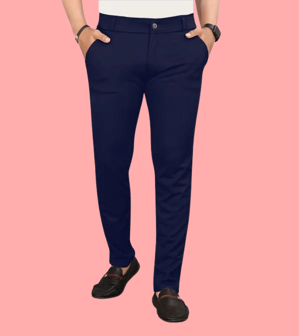     			ikigai Slim Flat Men's Trouser - Blue ( Pack of 1 )