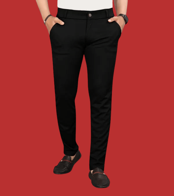    			ikigai Slim Flat Men's Trouser - Black ( Pack of 1 )