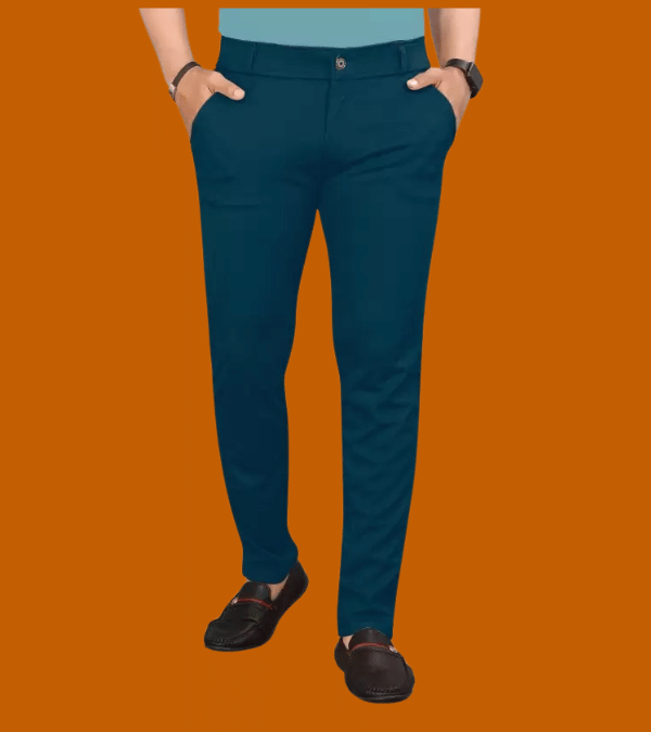     			ikigai Slim Flat Men's Trouser - Teal ( Pack of 1 )