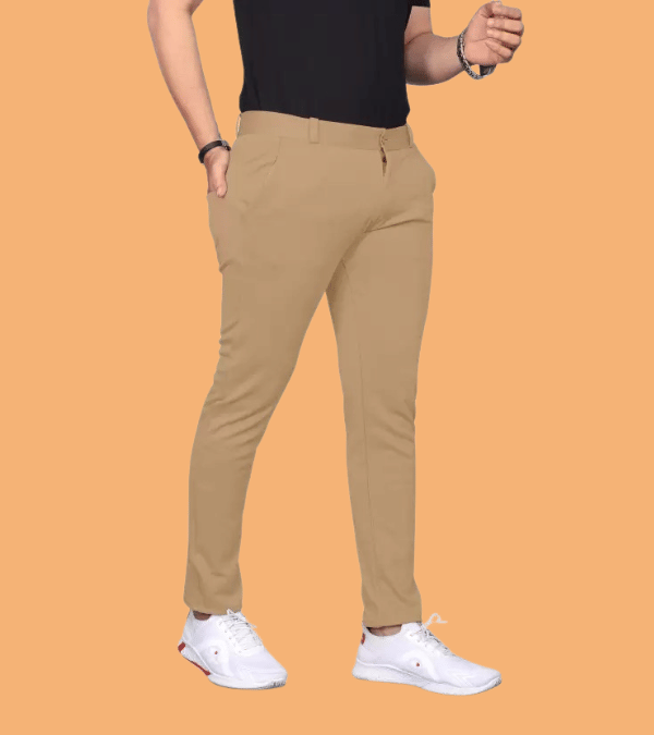     			micotti Slim Flat Men's Trouser - Khaki ( Pack of 1 )
