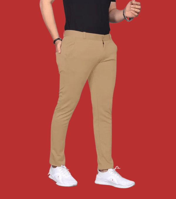     			micotti Slim Flat Men's Trouser - Khaki ( Pack of 1 )