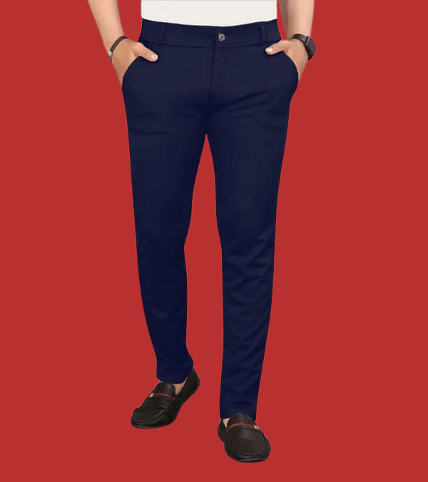     			micotti Slim Flat Men's Trouser - Blue ( Pack of 1 )