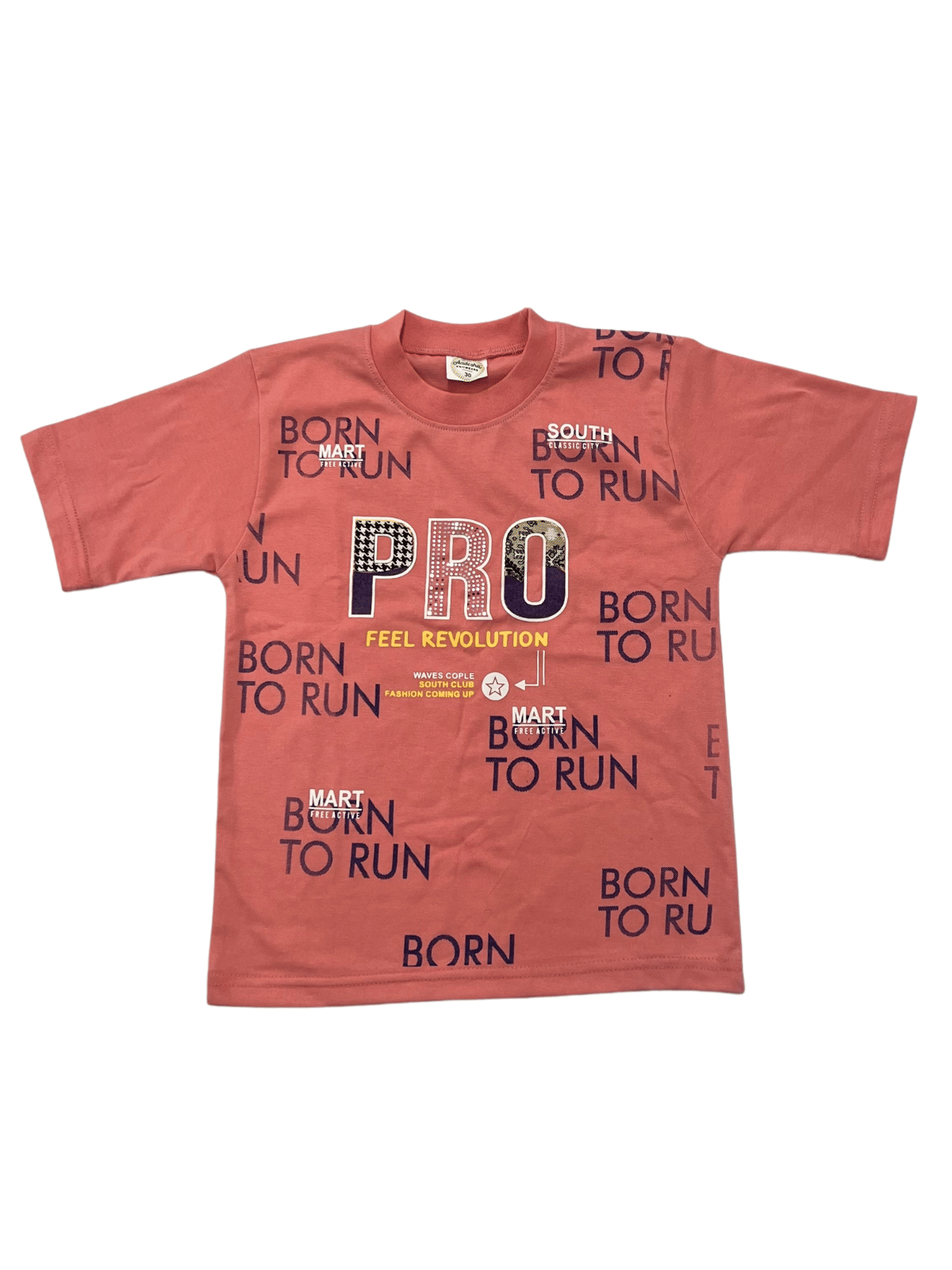     			AADESH Pack of 1 Boys Cotton Blend T-Shirt ( Peach )