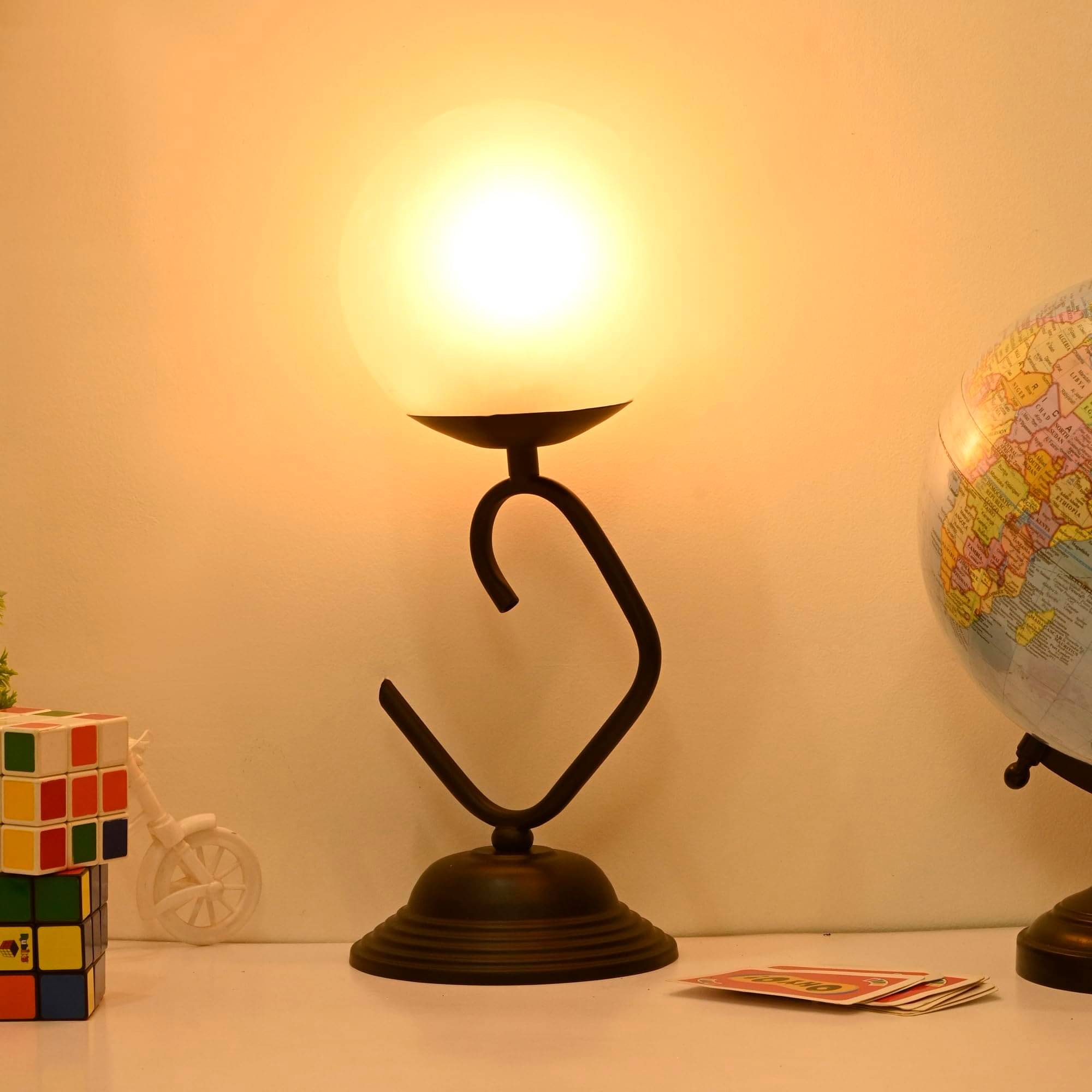     			AFAST White Decorative Table Lamp ( Pack of 1 )