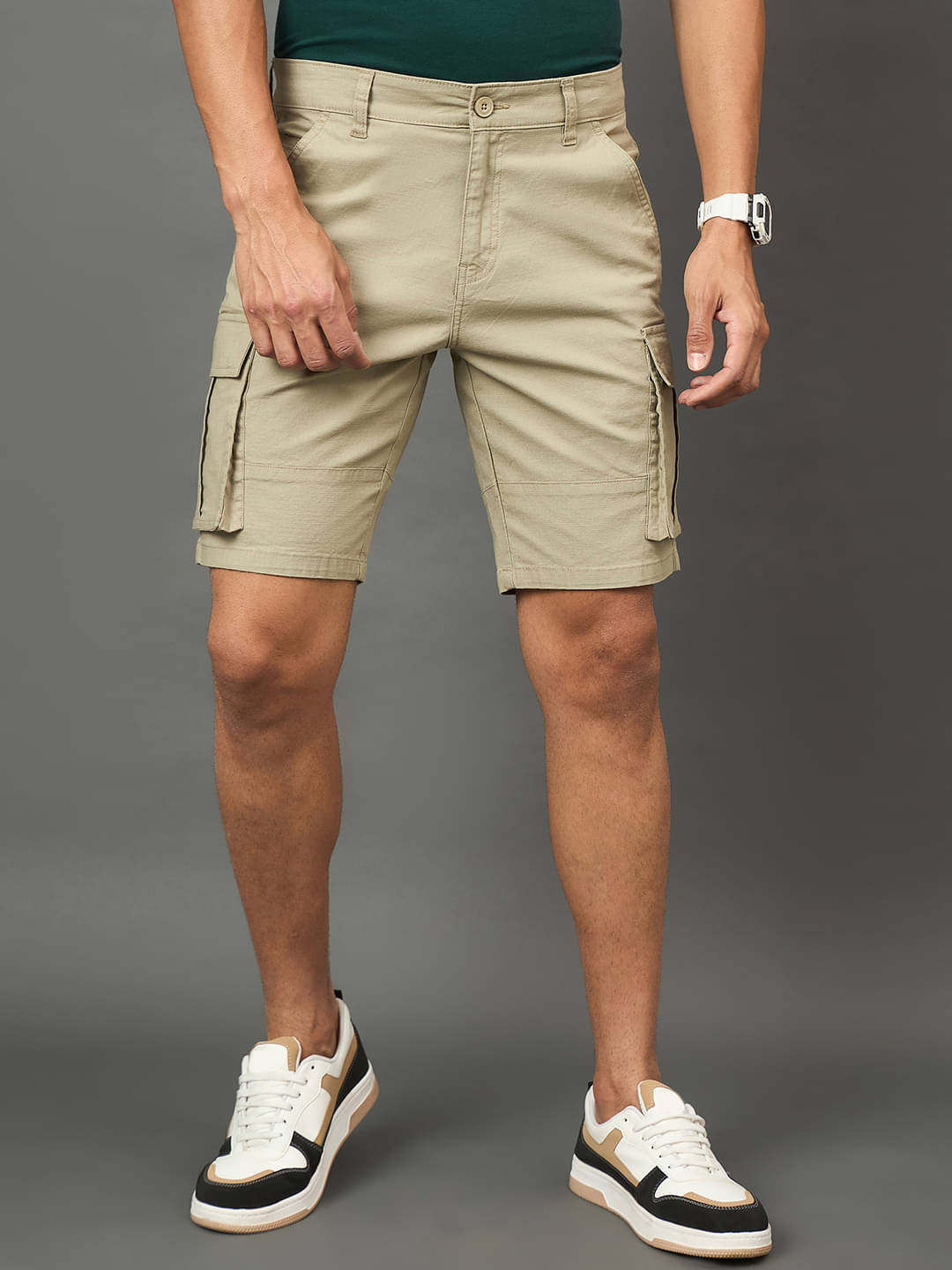     			Club York Beige Cotton Blend Men's Cargos ( Pack of 1 )