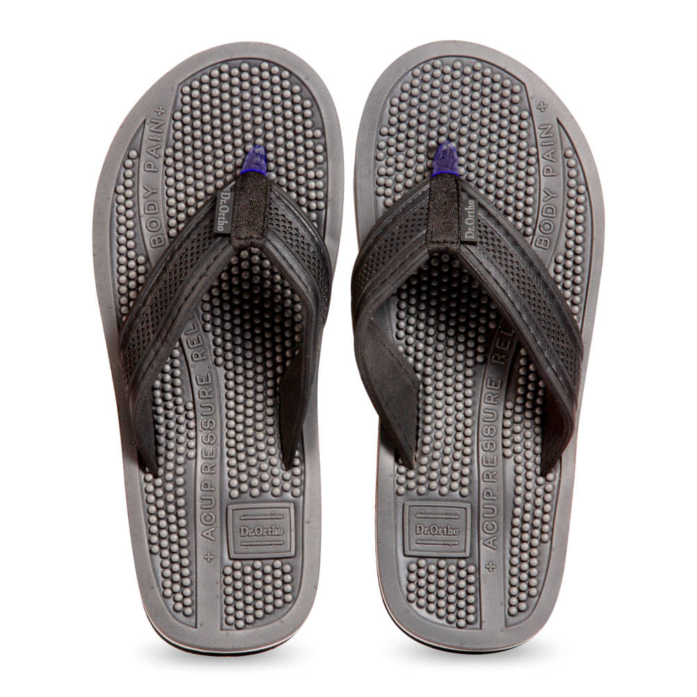     			Dr.Ortho Slippers Grey Men's Massage Flip Flop
