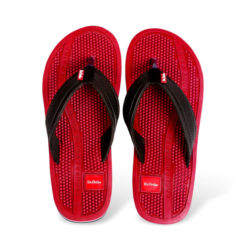 Dr.Ortho Slippers Red Men's Massage Flip Flop