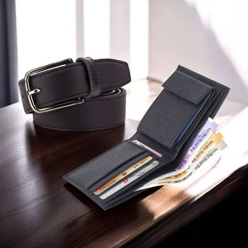 Kastner - Black PU Men's Casual Belt ( Pack of 2 )     			Kastner - Black PU Men's Casual Belt ( Pack of 2 )