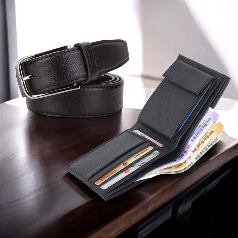 Kastner - Black PU Men's Casual Belt ( Pack of 2 )     			Kastner - Black PU Men's Casual Belt ( Pack of 2 )