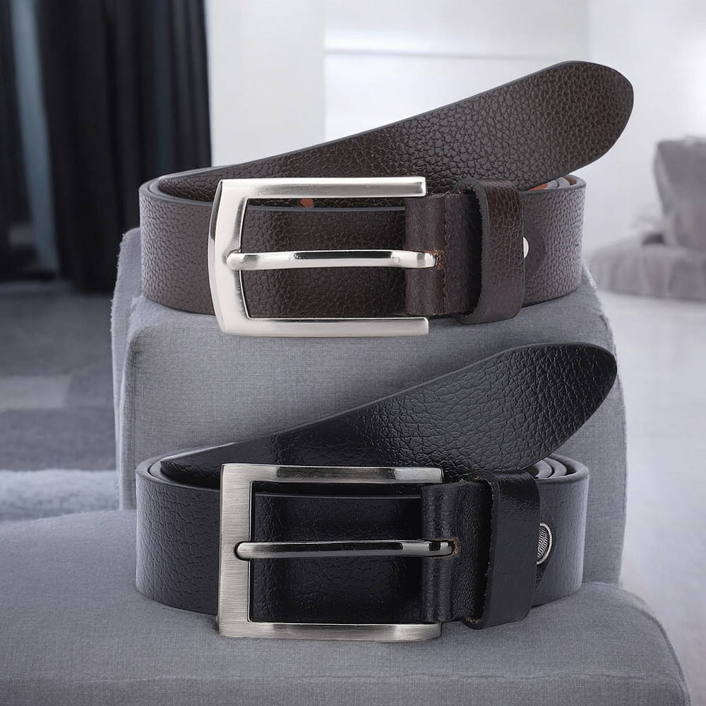     			Kastner - Multicolor Leather Men's Formal Belt ( Pack of 2 )