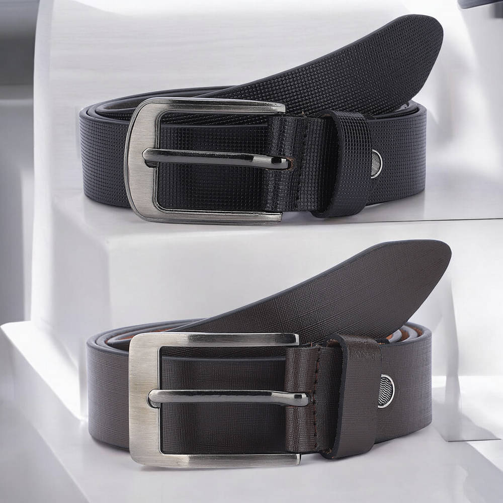     			Kastner - Multicolor Leather Men's Formal Belt ( Pack of 2 )
