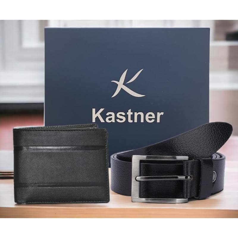Kastner - Multicolor Leather Men's Belts Wallets Set ( Pack of 2 )