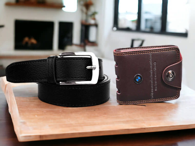 Kastner - Multicolor PU Men's Belts Wallets Set ( Pack of 2 )