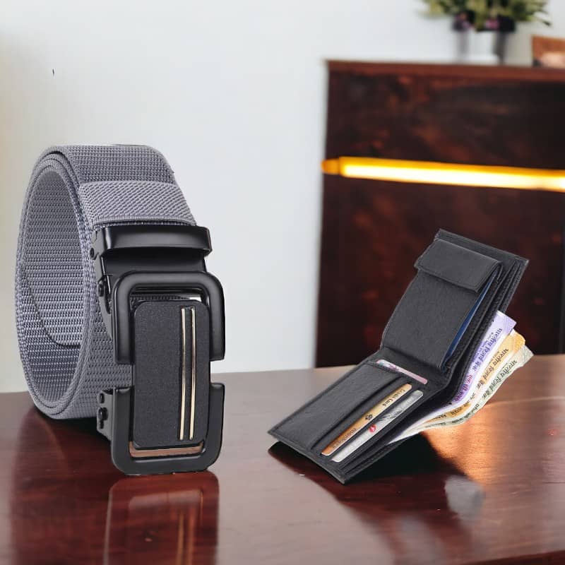 Kastner - Multicolor PU Men's Belts Wallets Set ( Pack of 2 )