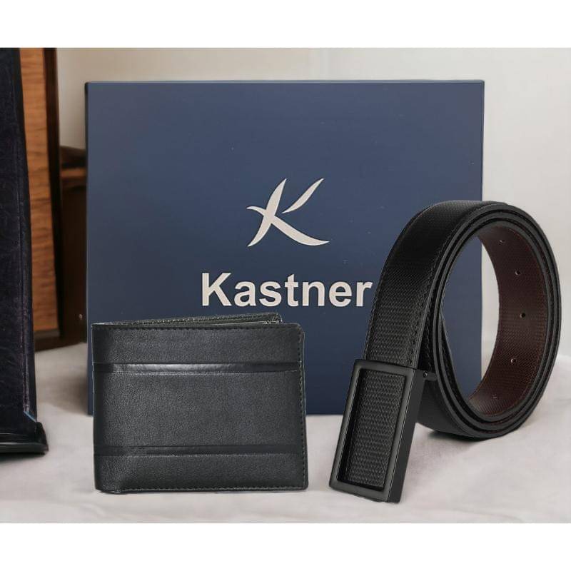     			Kastner - Multicolor PU Men's Belts Wallets Set ( Pack of 2 )