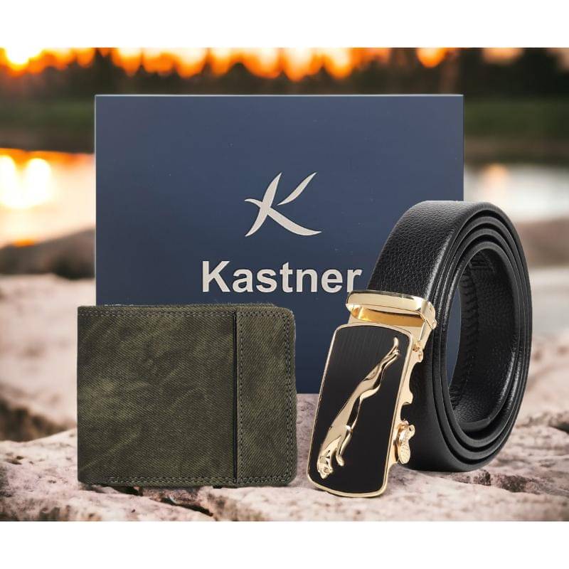     			Kastner - Multicolor PU Men's Belts Wallets Set ( Pack of 2 )
