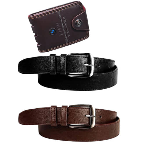 Kastner - Multicolor PU Men's Casual Belt ( Pack of 3 )