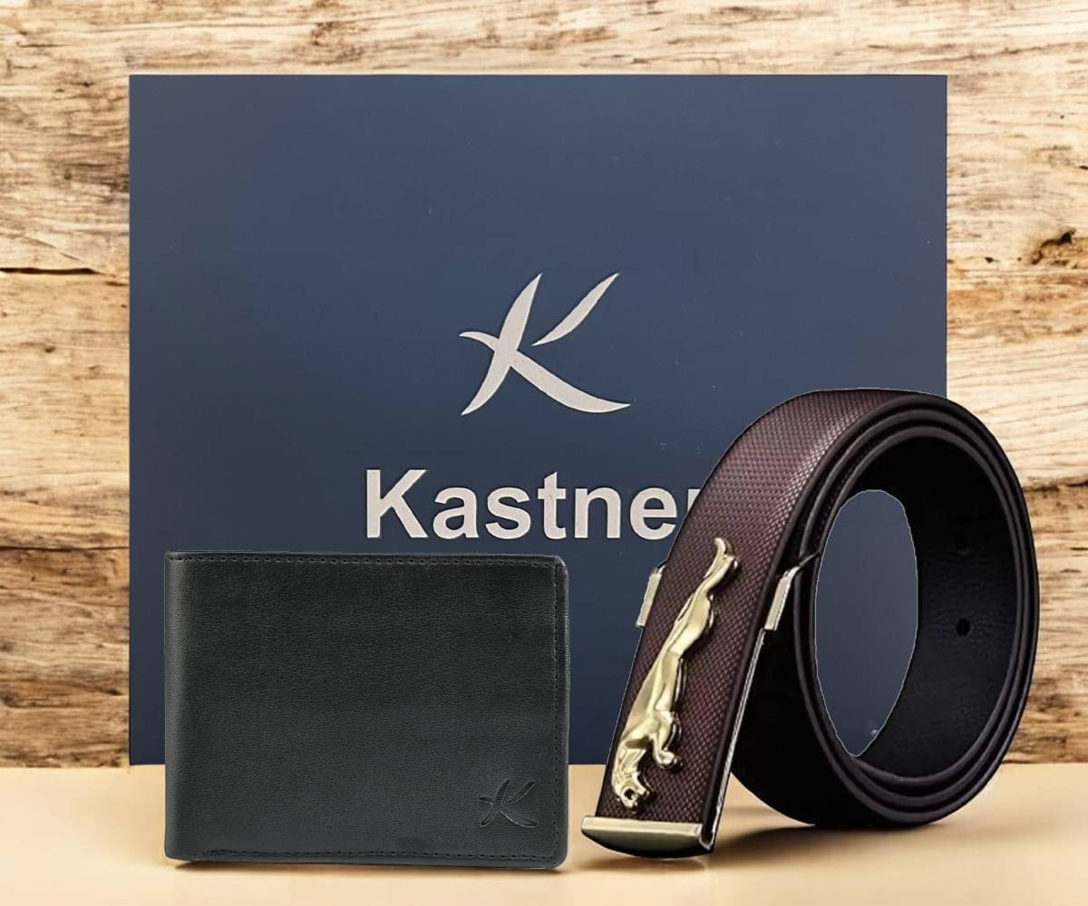     			Kastner - Multicolor Synthetic Men's Belts Wallets Set ( Pack of 2 )