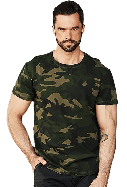 Leotude Men Cotton Blend Regular Fit Printed T-Shirt ( Green )