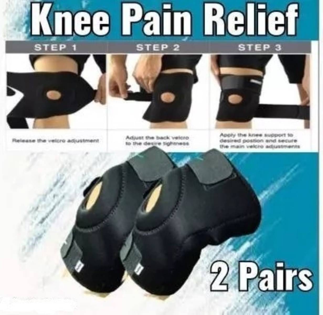    			Mulkraj Ortho Unisex Knee Protection Pair of 2 Black ( Free Size - Size )