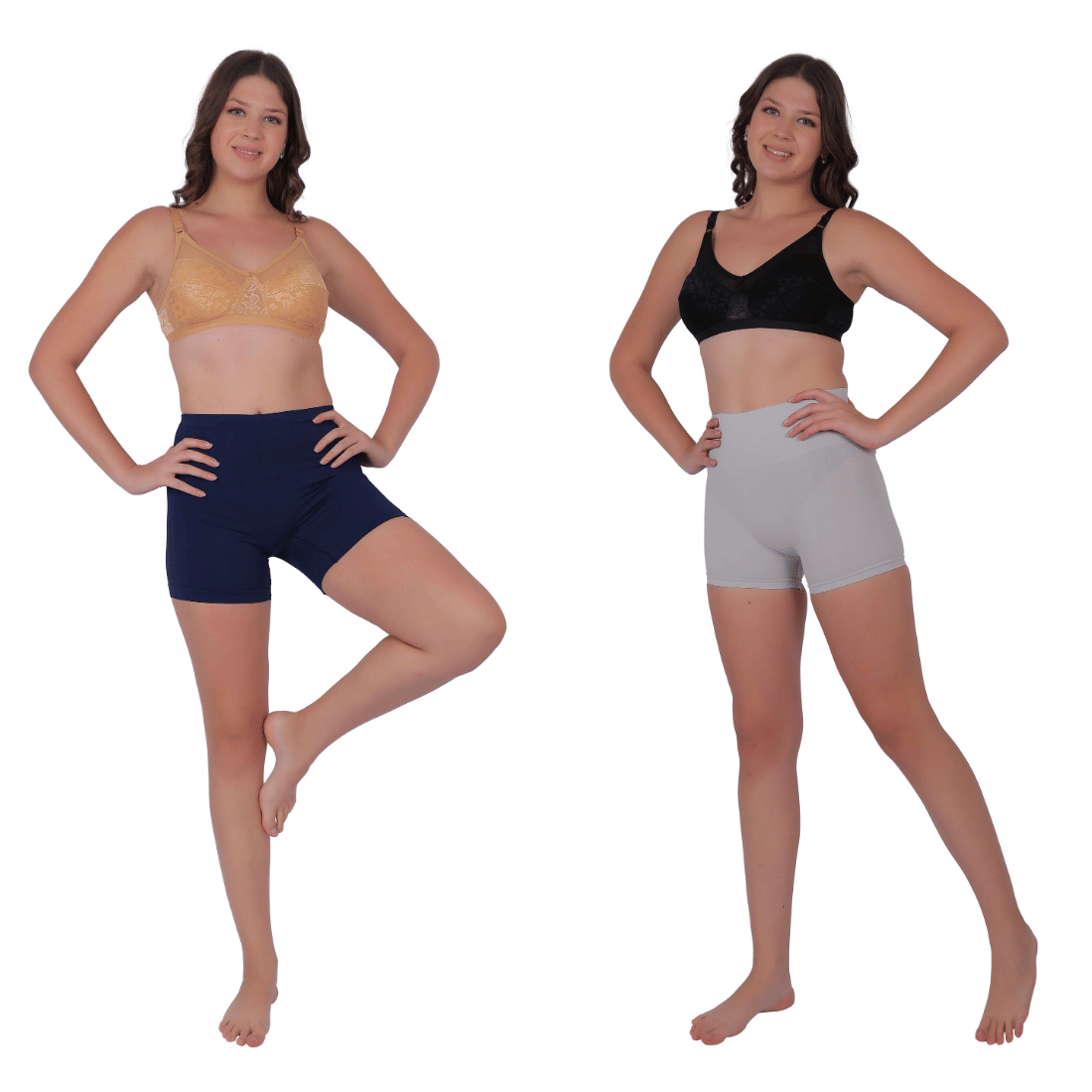     			Pia Trends Pack of 2 Cotton Blend Women's Shaping Bottoms ( Light Grey,Navy Blue )