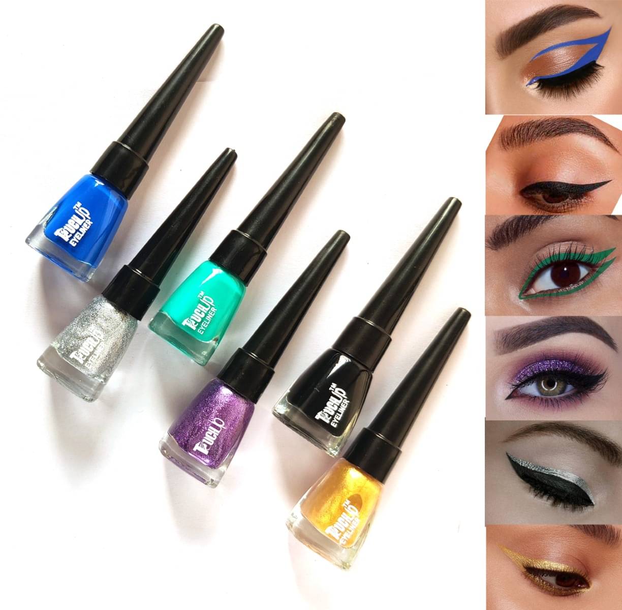     			RAYNE Multi Matte Eye Liner Liquid ( Pack of 6 )