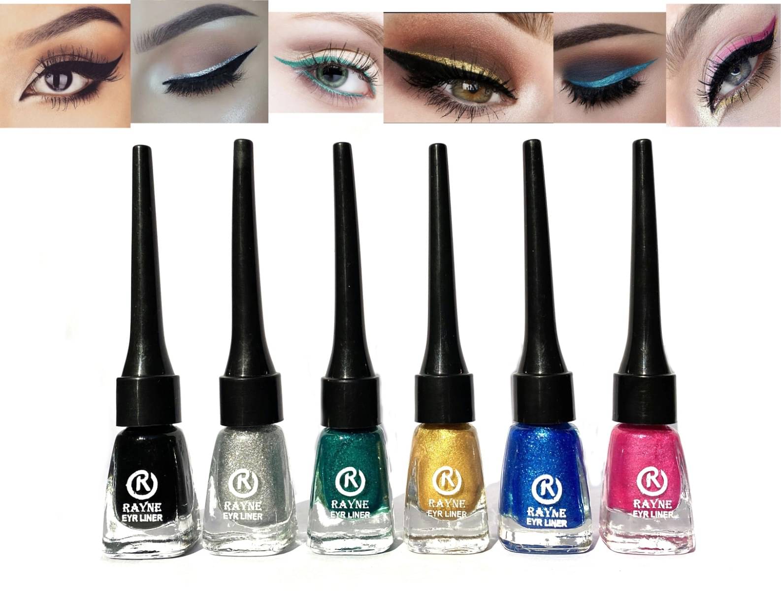     			RAYNE Multi Shimmer Eye Liner Liquid ( Pack of 6 )