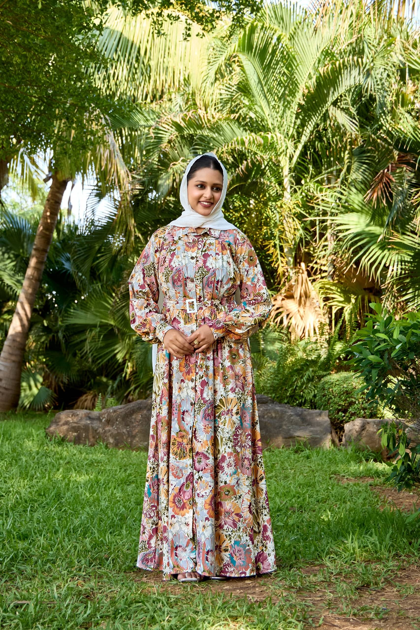     			SARINKU Cotton Burqa without Hijab Multicolor ( Pack of 1 )