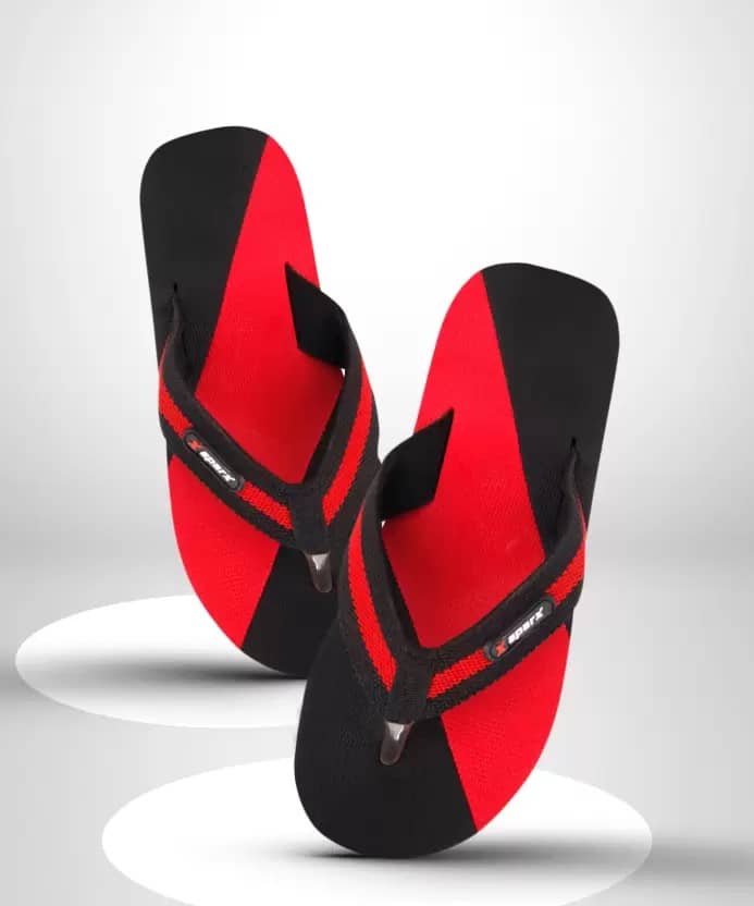 Sparx Black Men's Thong Flip Flop
