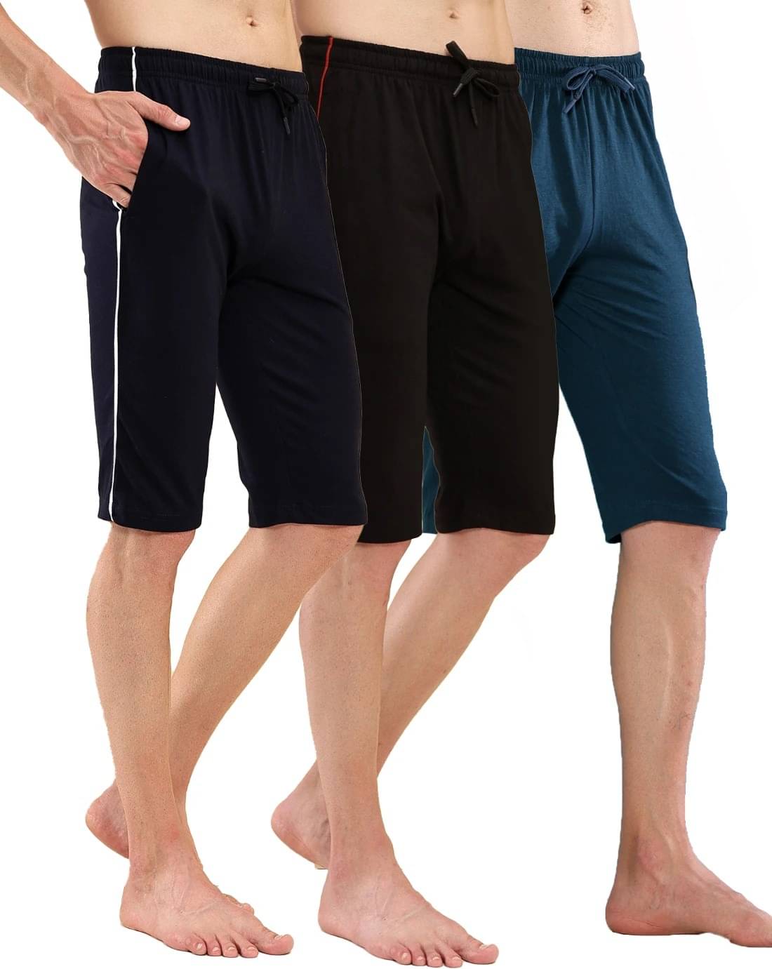     			TT Multicolor Polyester Blend Men's Shorts ( Pack of 3 )
