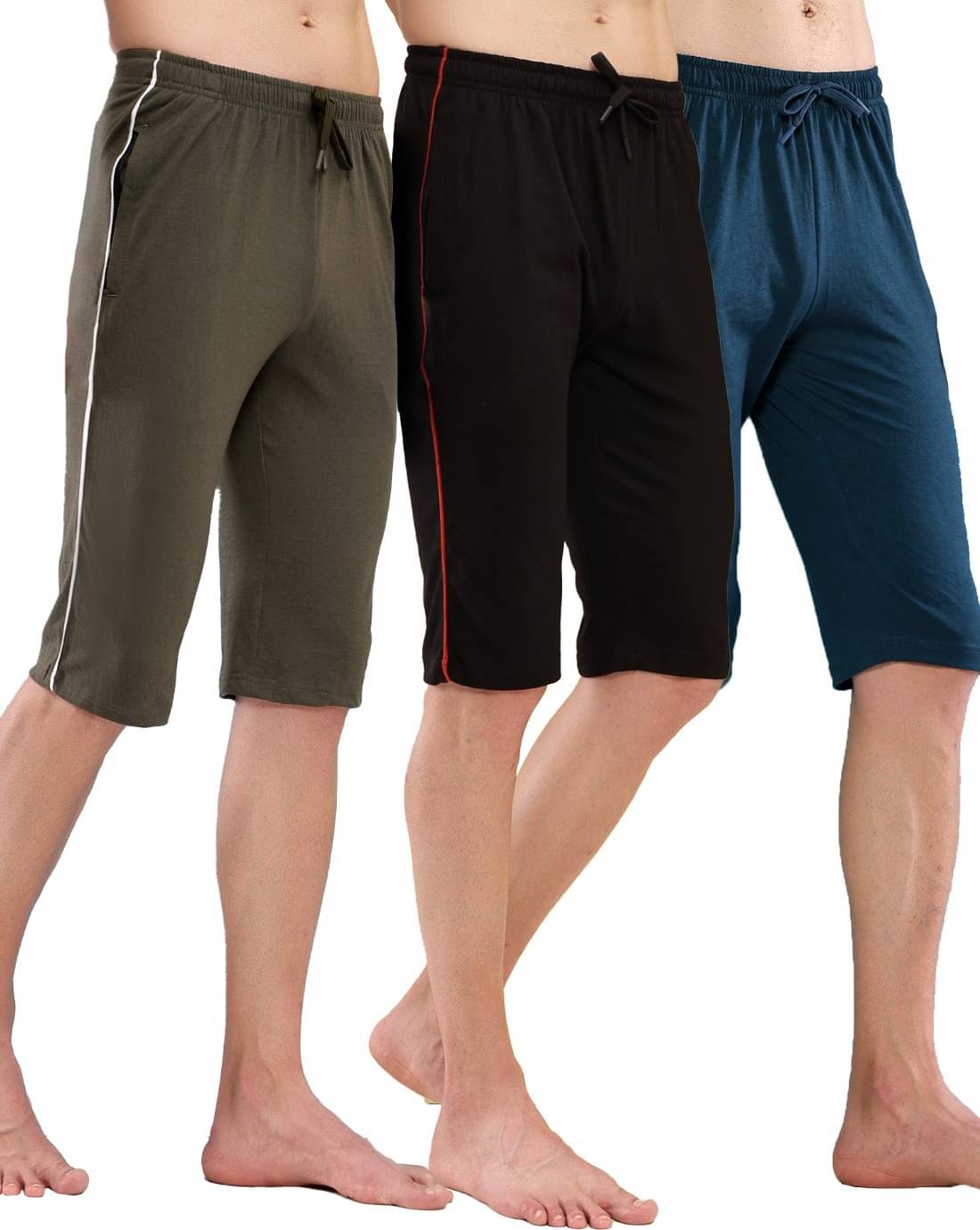     			TT Multicolor Polyester Blend Men's Shorts ( Pack of 3 )
