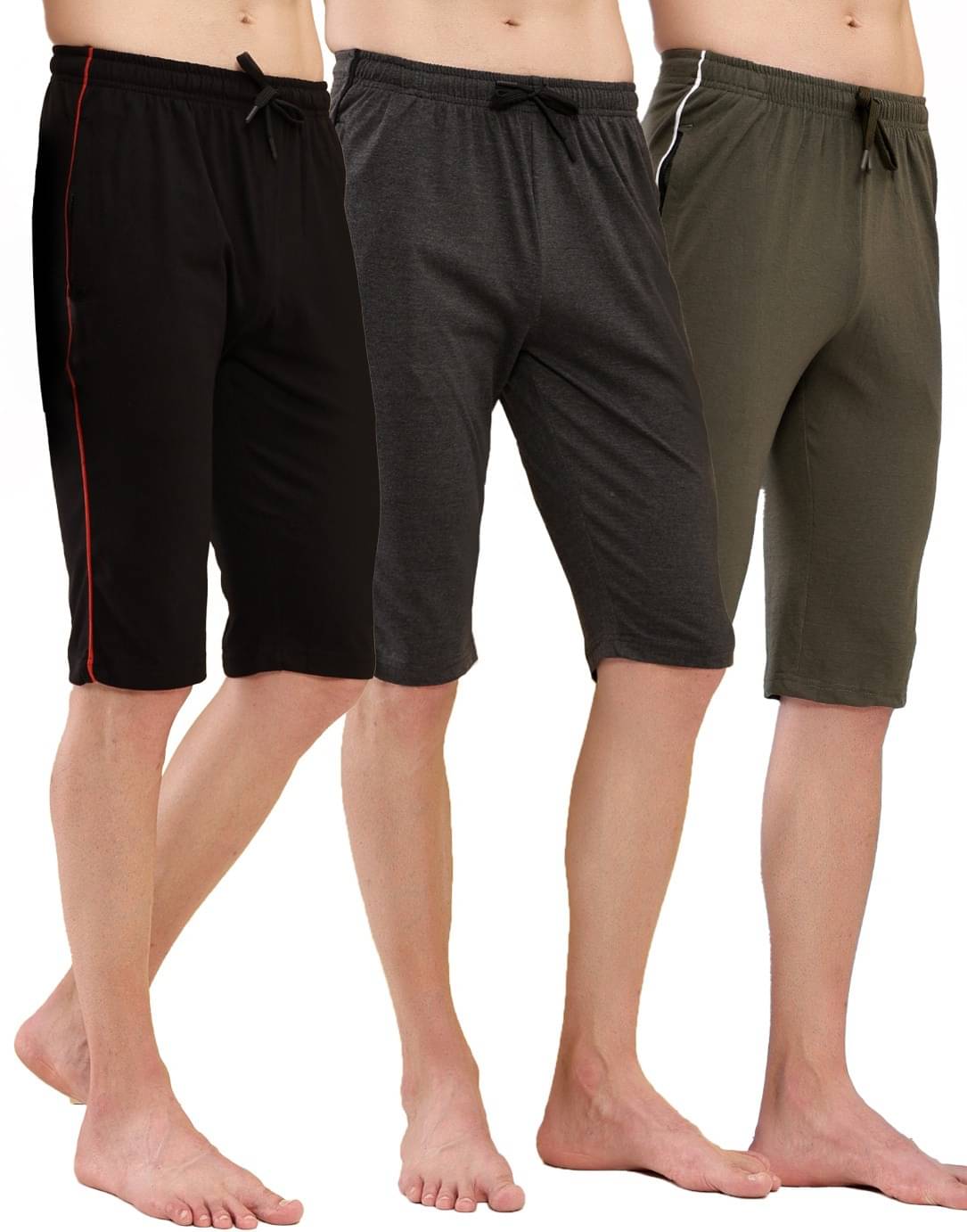     			TT Multicolor Polyester Blend Men's Shorts ( Pack of 3 )