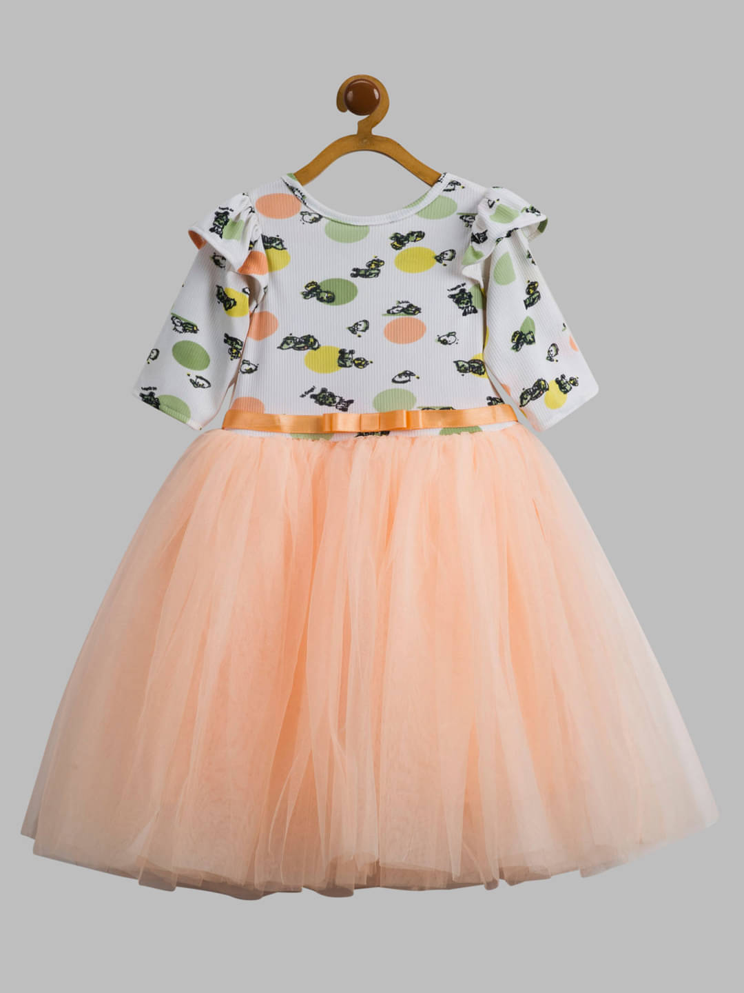     			Toy Balloon Kids Net Dress For Baby Girls ( Pack of 1 , PeachPuff )