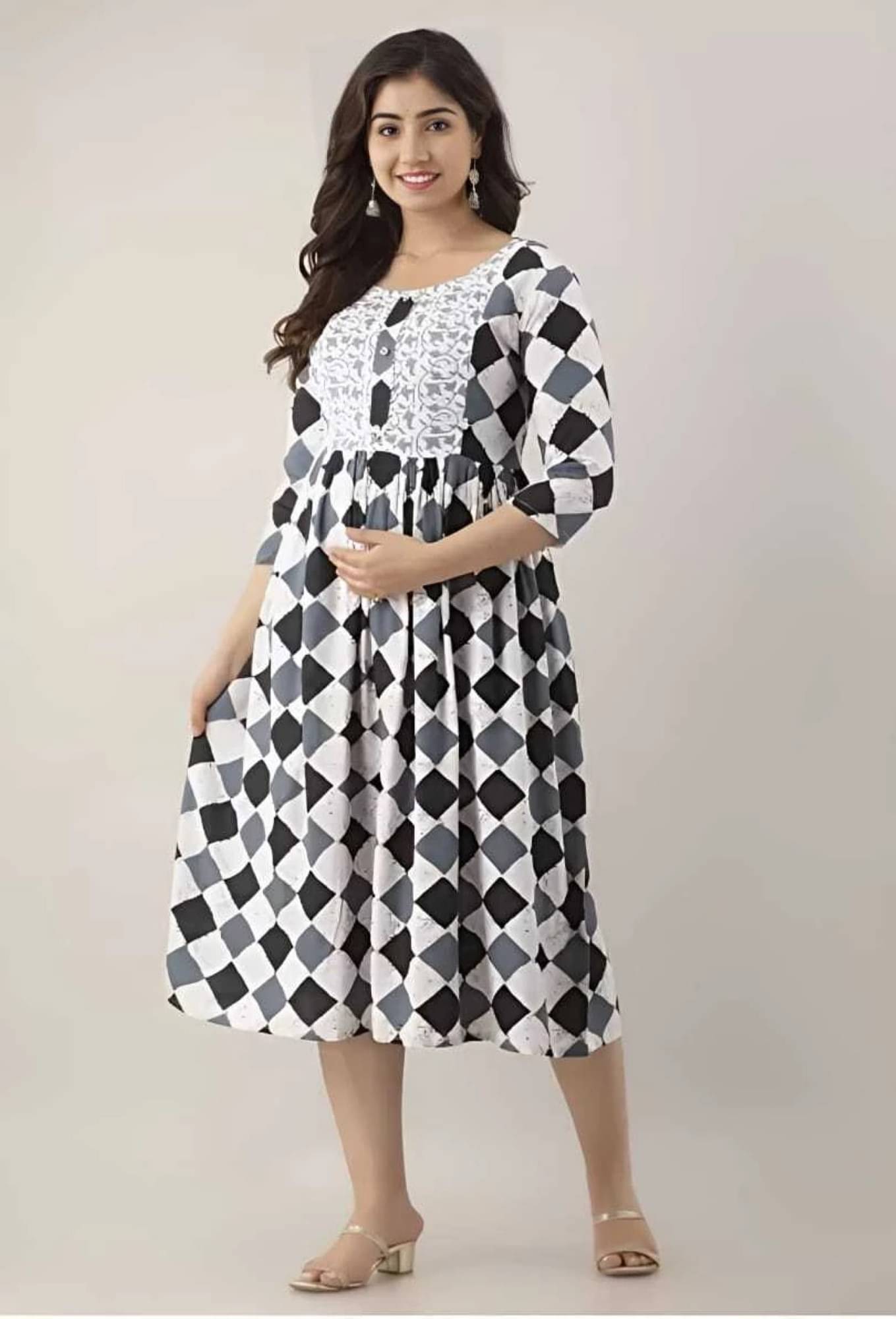     			VKASHFAB Multicolor Viscose Women's Maternity Dress ( Pack of 1 )