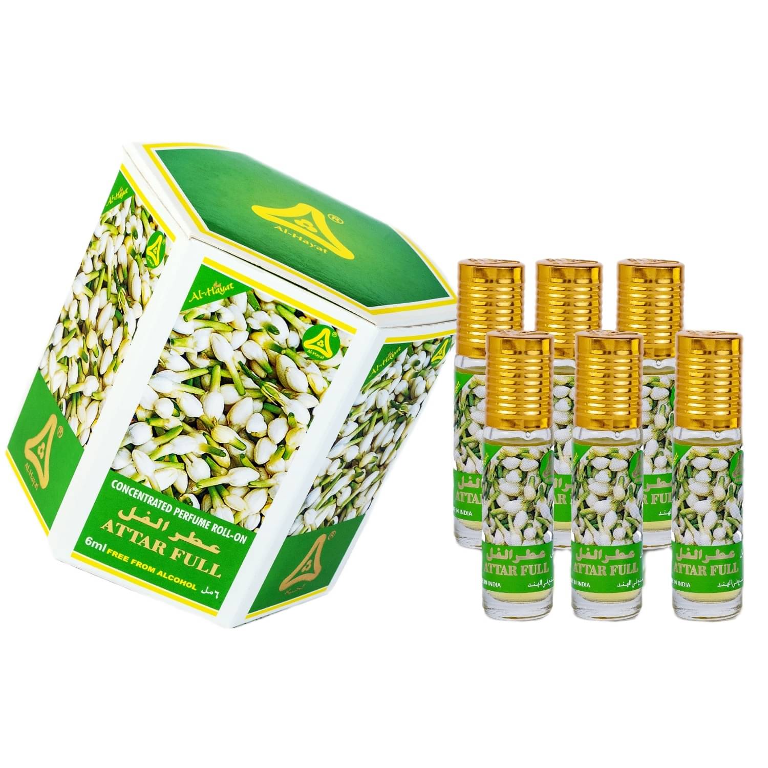     			Al-Hayat Musk Non- Alcoholic Miniature Attar ( Pack of 6 )