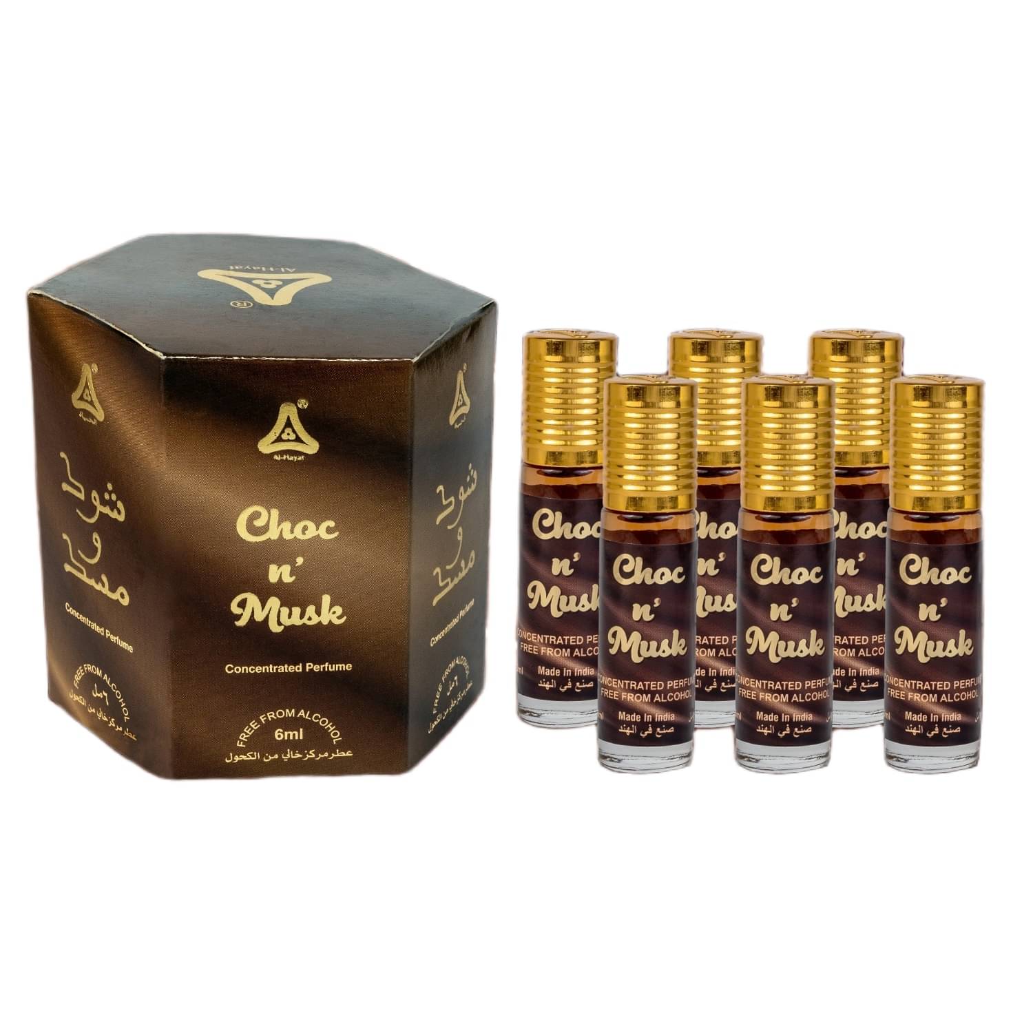     			Al-Hayat Musk Non- Alcoholic Miniature Attar ( Pack of 6 )