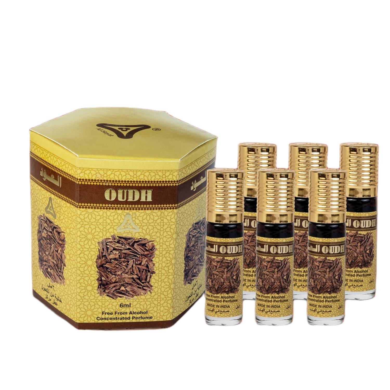     			Al-Hayat Musk Non- Alcoholic Miniature Attar ( Pack of 6 )