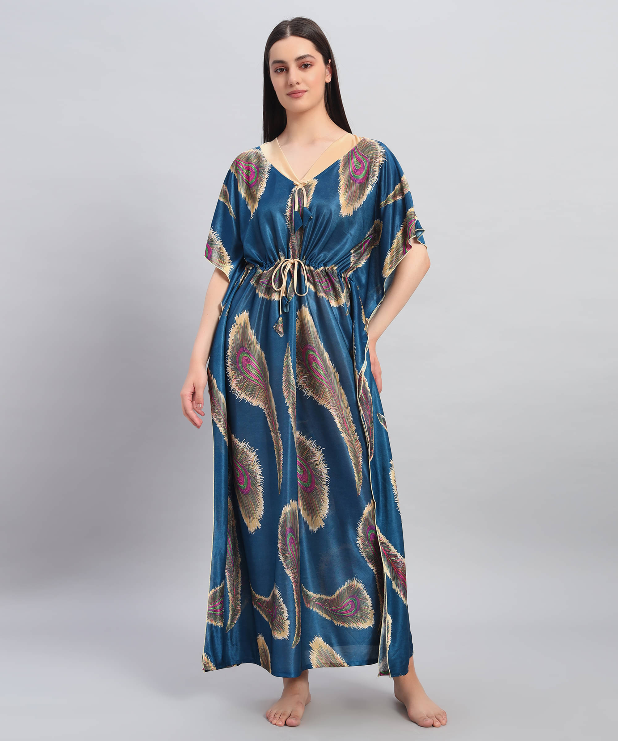     			BRYLES Multi Color Satin Women's Nightwear Night Dress ( Pack of 1 )