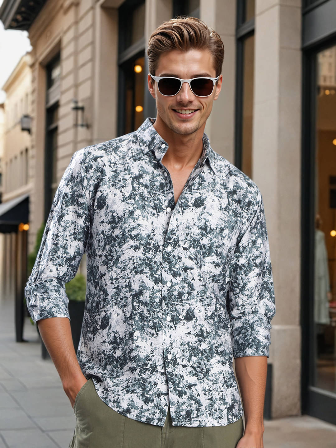 Bene Kleed Rayon Flex Slim Fit Printed Full Sleeves Men's Casual Shirt - Multi ( Pack of 1 )     			Bene Kleed Rayon Flex Slim Fit Printed Full Sleeves Men's Casual Shirt - Multi ( Pack of 1 )