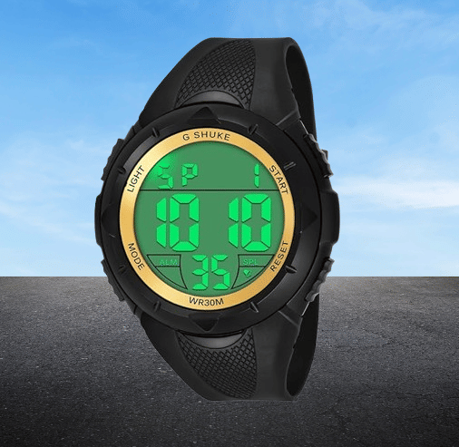 DECLASSE Black PU Digital Men's Watch