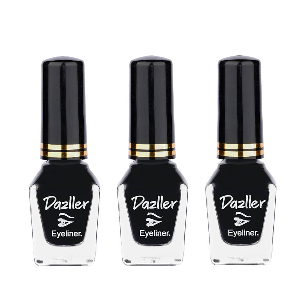     			Dazller Black Matte Eye Liner Liquid ( Pack of 3 )