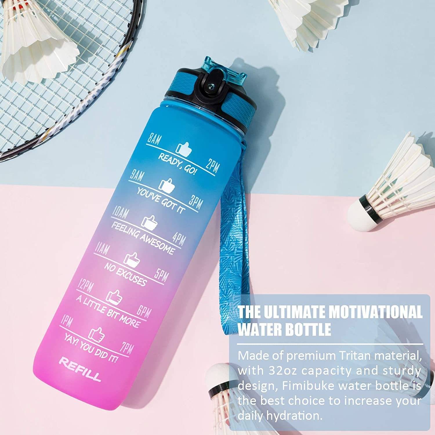 FIVANIO Car Motivational Time Marker water bottle Multicolor Plastic Water Bottle 1000 mL ( Set of 1 ) FIVANIO Car Motivational Time Marker water bottle Multicolor Plastic Water Bottle 1000 mL ( Set of 1 )
