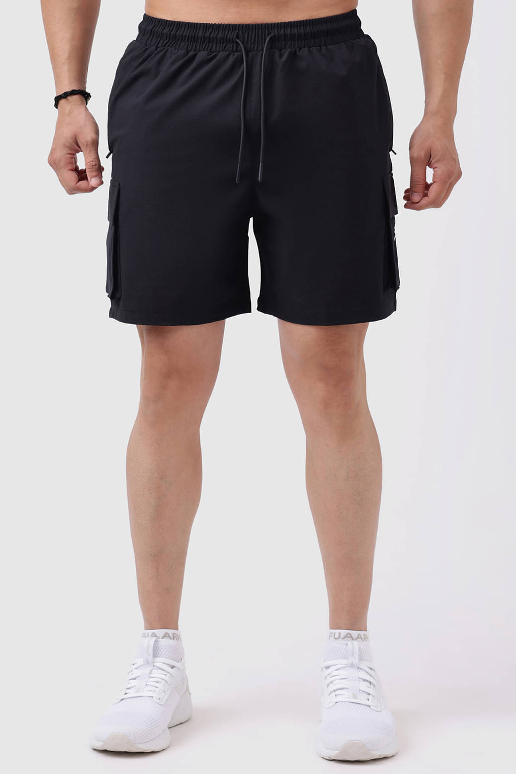 Fuaark Black Polyester Men's Gym Shorts ( Pack of 1 )     			Fuaark Black Polyester Men's Gym Shorts ( Pack of 1 )