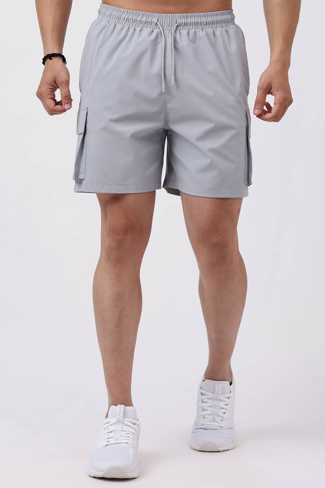     			Fuaark Light Grey Polyester Men's Gym Shorts ( Pack of 1 )