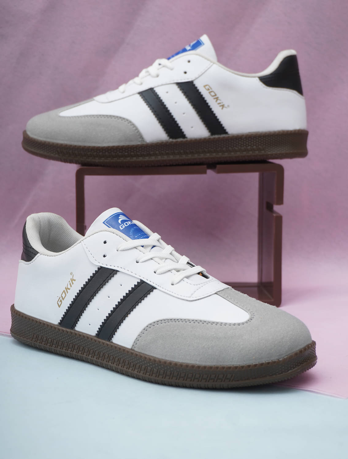 Gokik Casual Sneakers Shoes For Men GKS20 SAMBA White Men's Sneakers     			Gokik Casual Sneakers Shoes For Men GKS20 SAMBA White Men's Sneakers