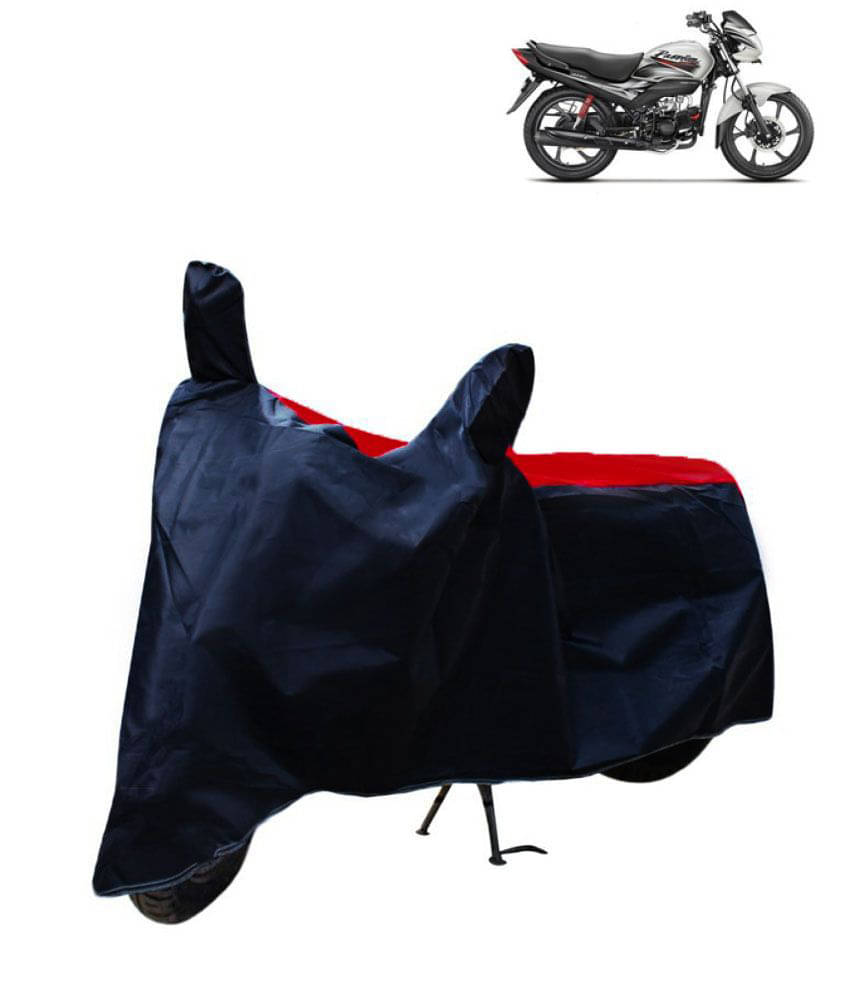     			Home Lane Dustproof Bike Cover For Hero Passion Pro with Mirror Pocket - Red & Blue