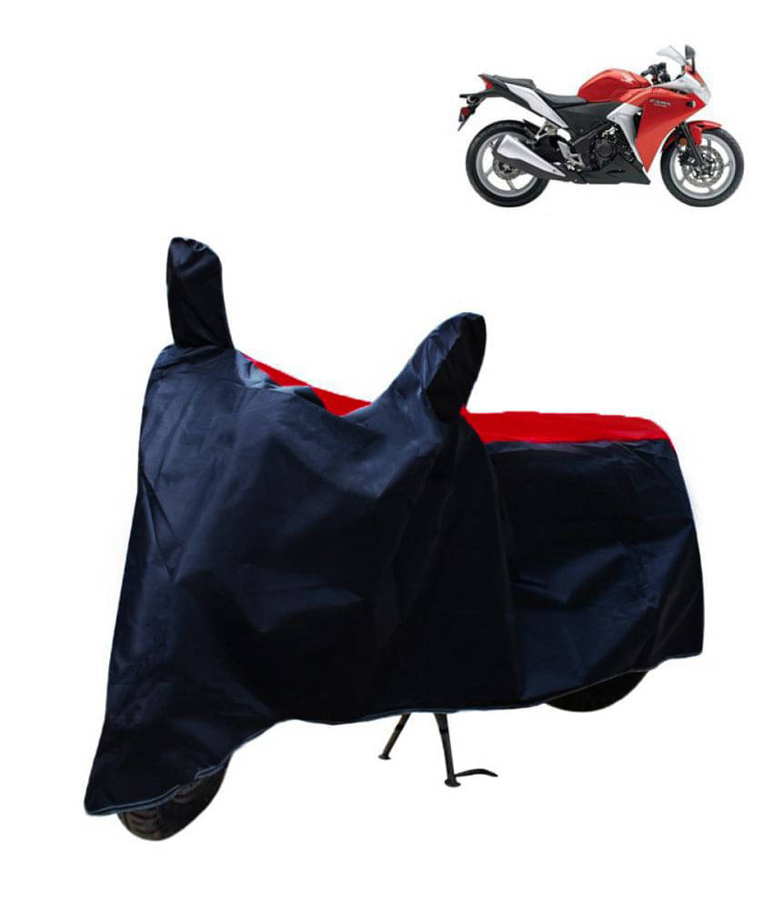     			Home Lane Dustproof Bike Cover For Honda CBR 250R with Mirror Pocket - Red & Blue