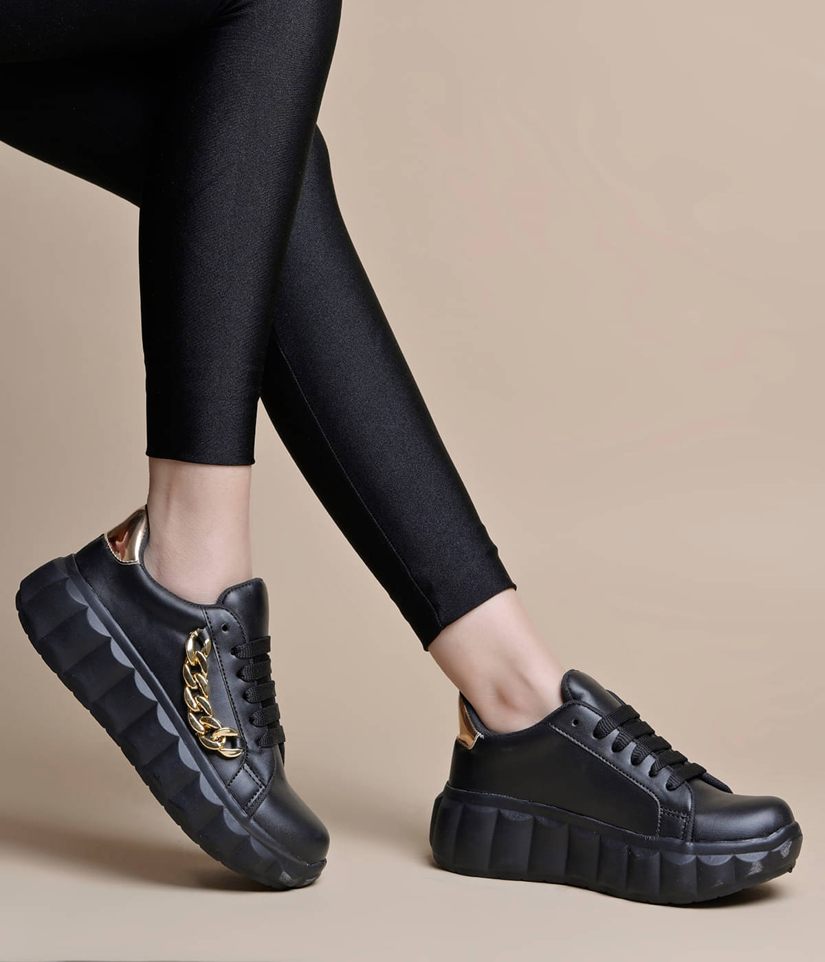     			JM Looks Black Women's Sneakers