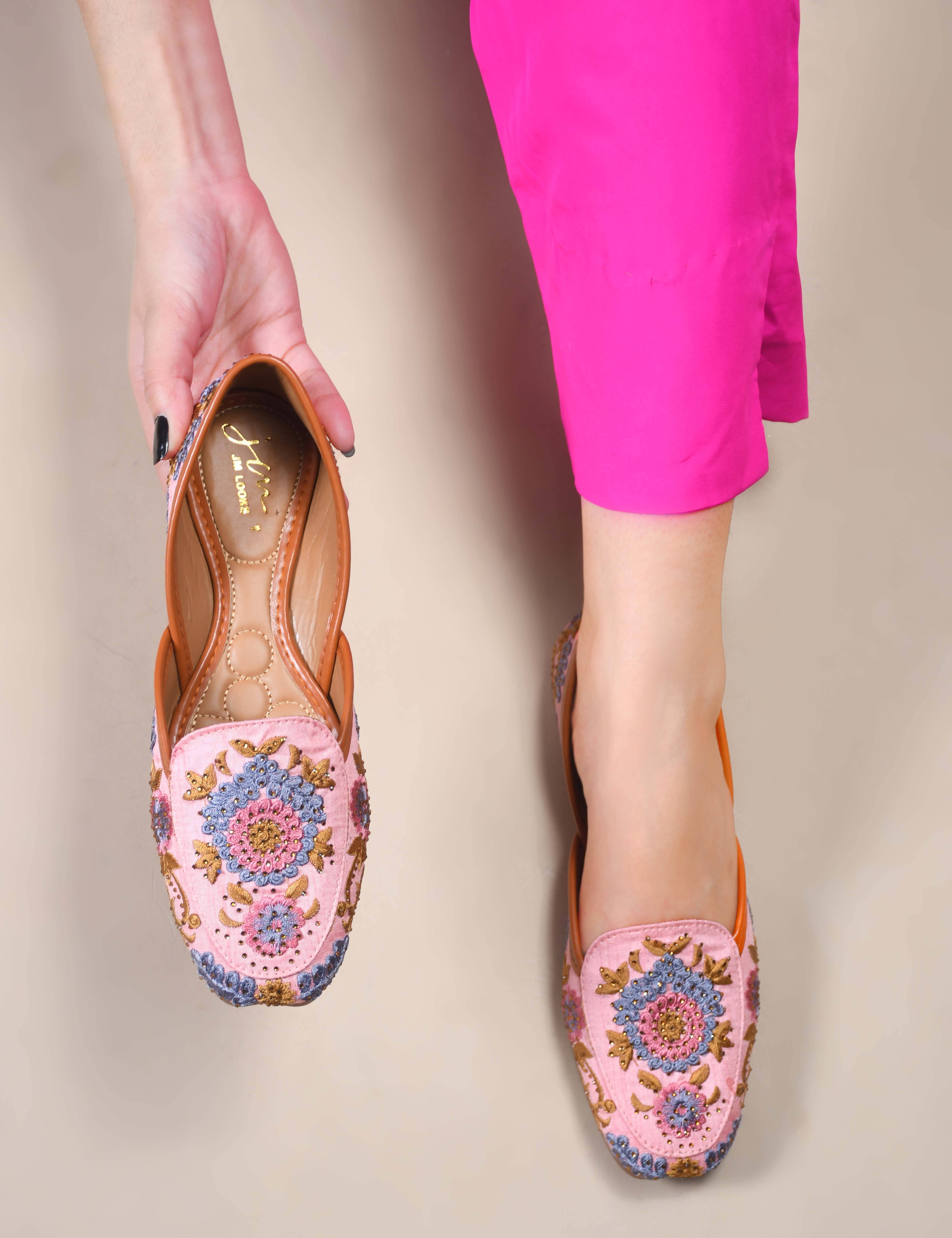 JM Looks Peach Women's Ethnic Ballerinas JM Looks Peach Women's Ethnic Ballerinas